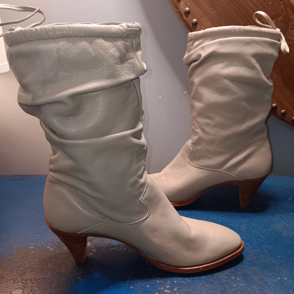 80s leather boots - Picture 3 of 5